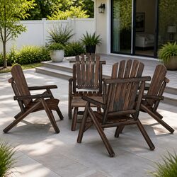 Comfortable 5-Piece Garden Lounge Set - Solid Wood