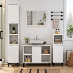 Reliable 3 Piece Bathroom Furniture Set with Ample Storage