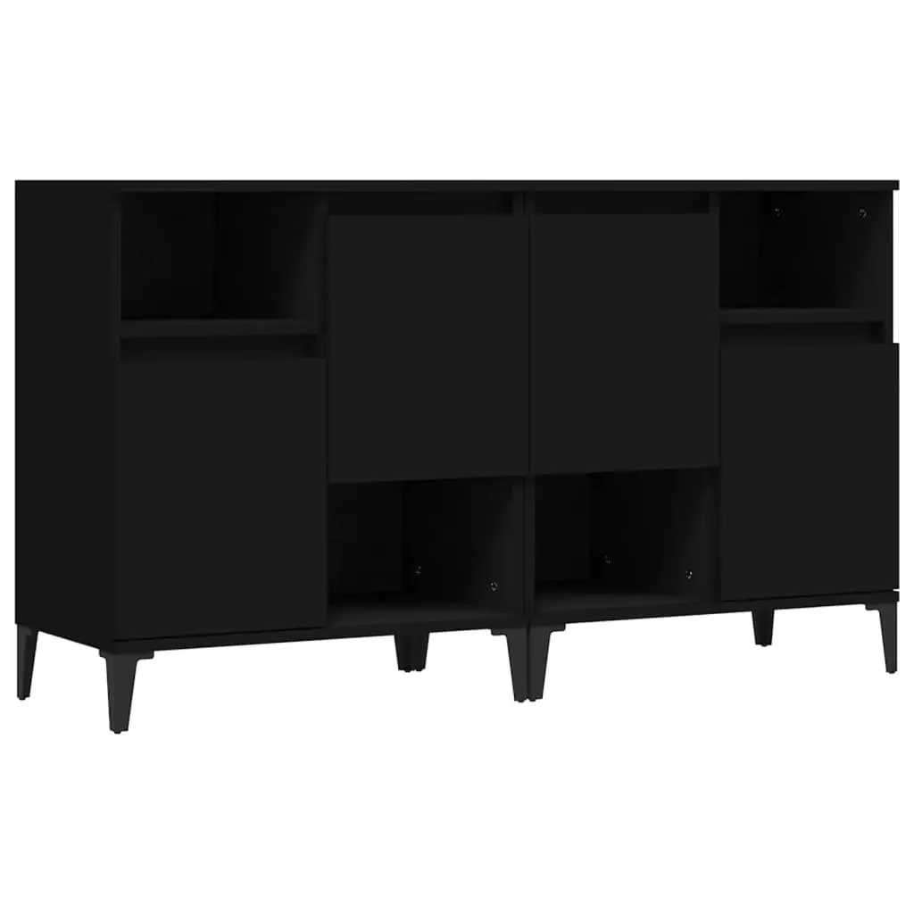 Black Sideboard Cabinet Duo 60x35x70 cm