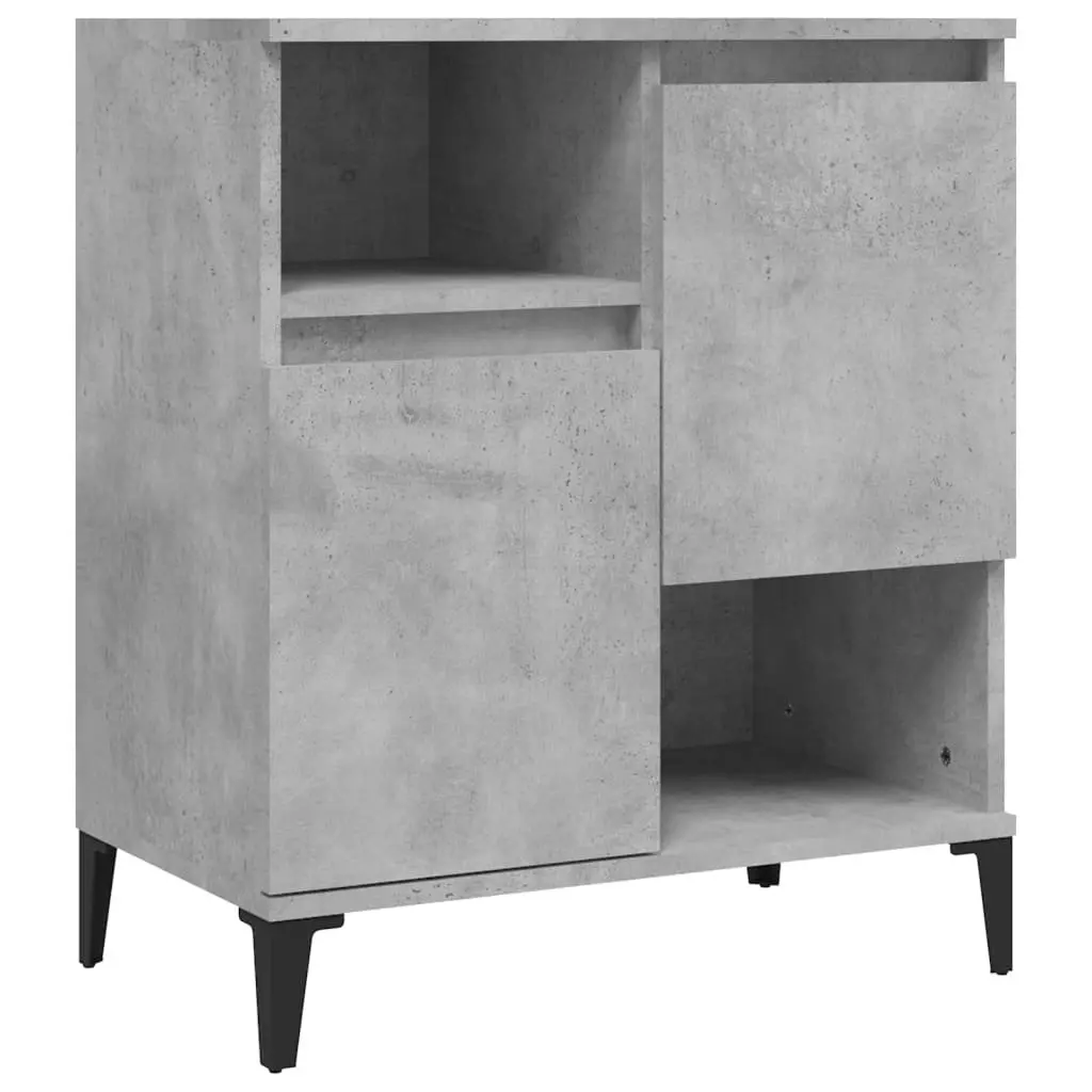Sideboard Cabinet Grey Storage Unit Engineered Wood 60x35x70 cm Home Furniture