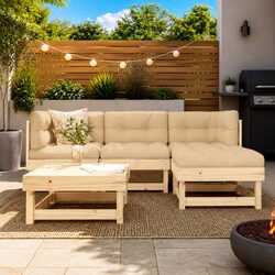 Comfortable 5-Piece Garden Lounge Set with Soft Cushions