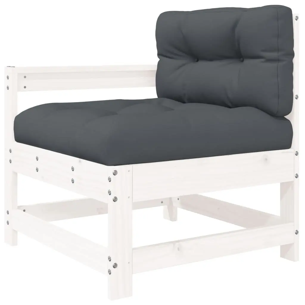 White Slatted Lounge Set for Comfort