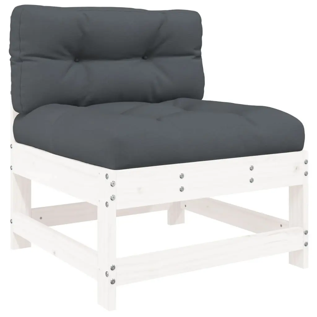 White Slatted Lounge Set for Comfort