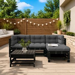 Durable 5-Piece Wooden Lounge Set for Outdoor Use