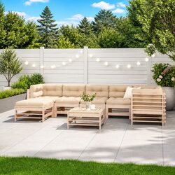 Comfortable Outdoor Lounge Set with Rustic Charm