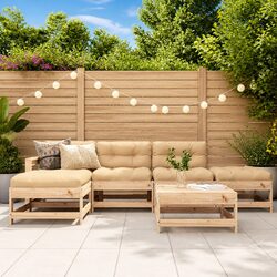 Garden Lounge Set 6 Piece Outdoor Furniture Patio Sofa with Cushions Wooden