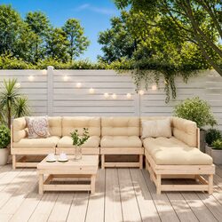 Value-Driven 7 Piece Garden Lounge Set with Cushions
