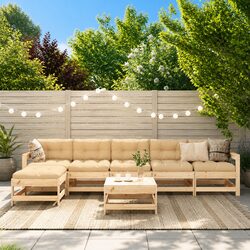 Reliable 7-Piece Garden Lounge Set with Comfort