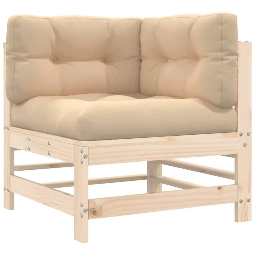 Garden Lounge Set 7 Piece Outdoor Furniture with Cushions Wooden Patio Sofa