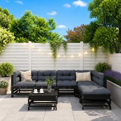 Comfortable 7-Piece Outdoor Lounge Set with Quality Cushions
