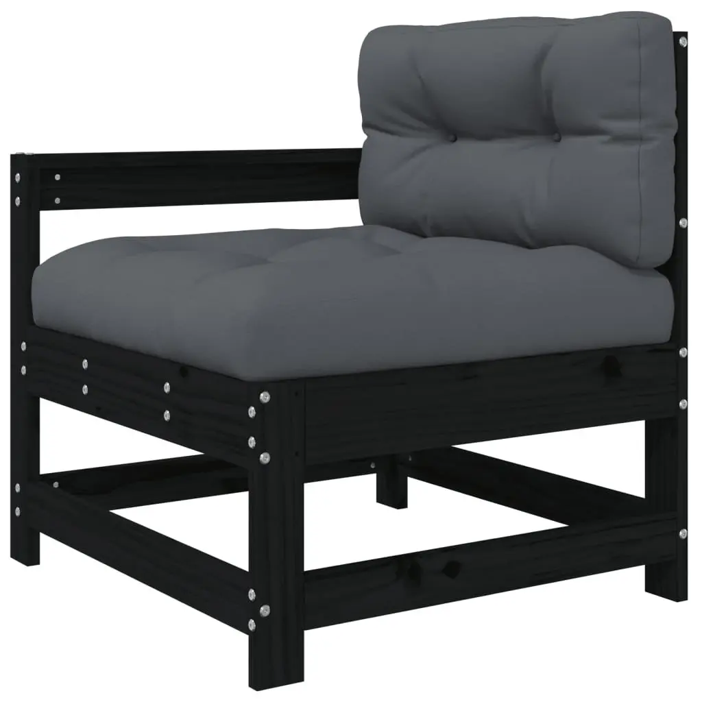 Garden Lounge Set 6 Piece Outdoor Furniture Patio Sofa with Cushions Black