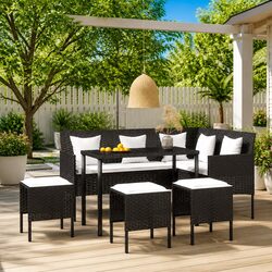 5 Piece L-Shaped Outdoor Sofa Set: Practical and Stylish