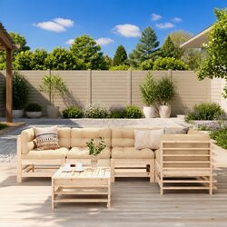 Value-Driven 6-Piece Wooden Garden Lounge Set