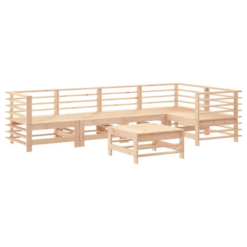 Garden Lounge Set 6 Piece Outdoor Furniture Patio Sofa with Cushions Wooden