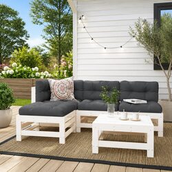 Cozy 5 Piece Outdoor Lounge Set with Cushions