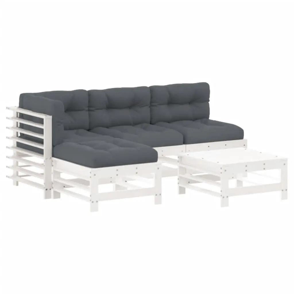 5 Piece Outdoor Lounge Set with Cushions