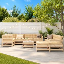 Comfort and Value with 10-Piece Outdoor Lounge Set