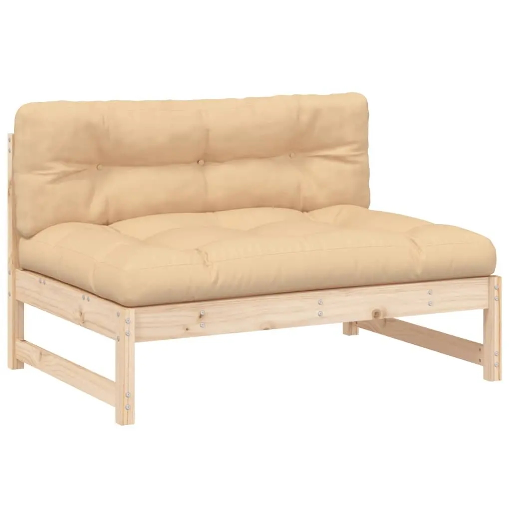 Garden Lounge Set 2 Piece Outdoor Furniture Patio Sofa with Cushions Wood