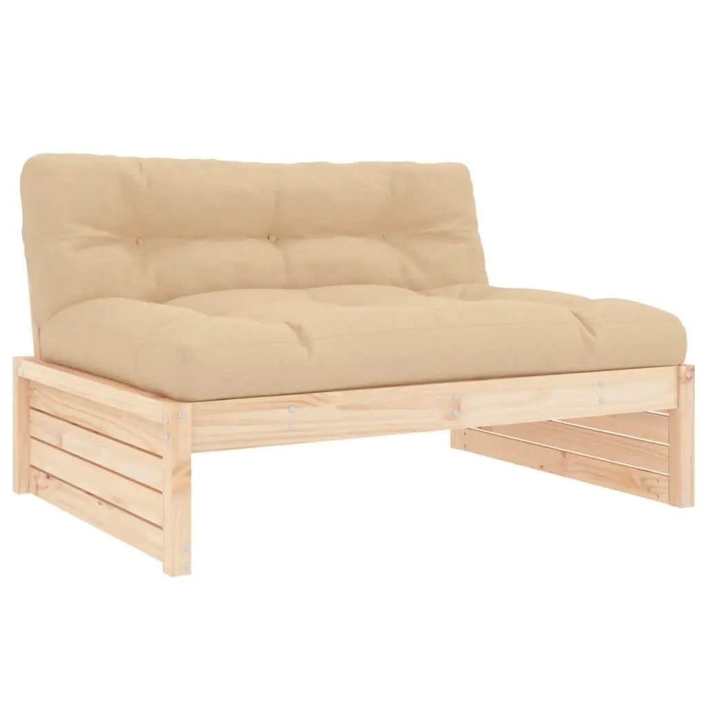 Garden Lounge Set 4 Piece Outdoor Furniture Solid Wood Modular Sofa with