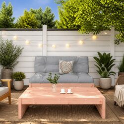 Garden Lounge Set 2 Piece Outdoor Furniture with Cushions Solid Wood Patio