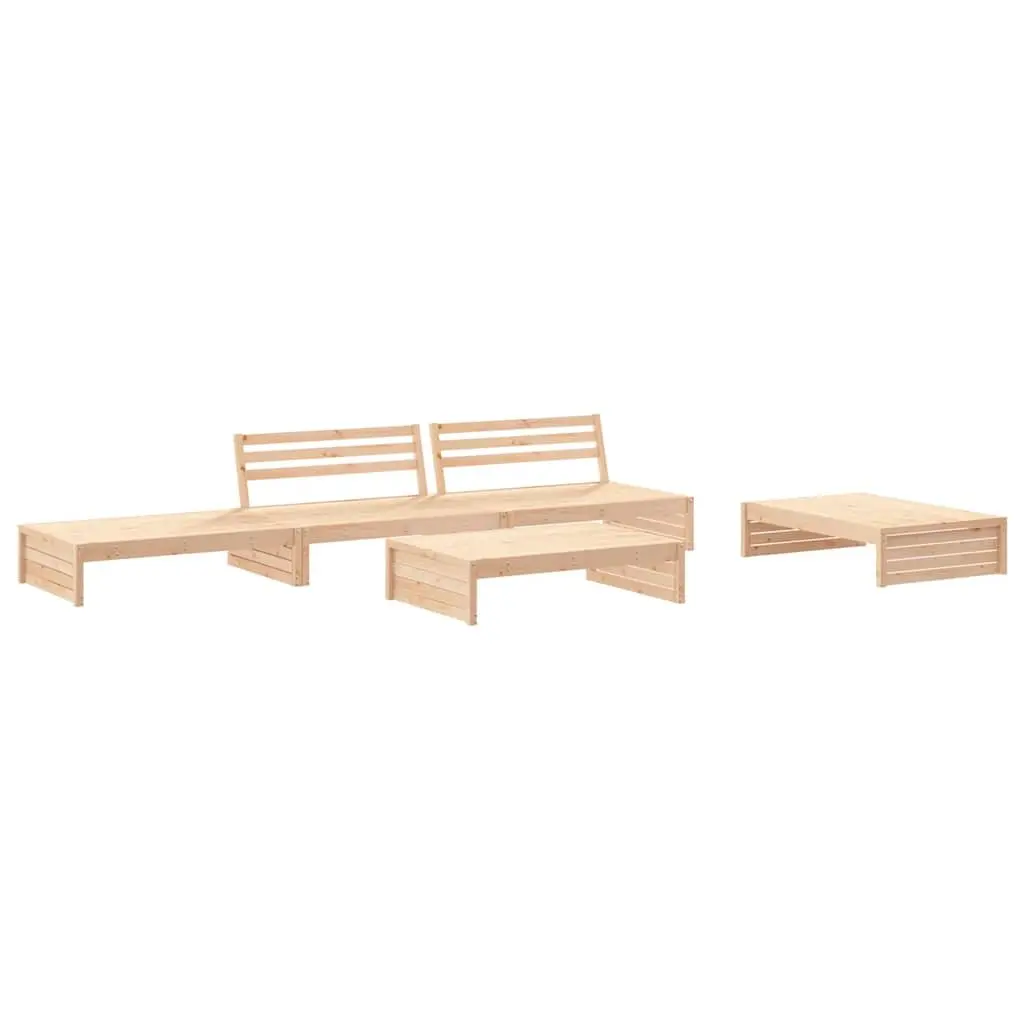 Garden Lounge Set 5 Piece Outdoor Furniture with Cushions Solid Wood Patio