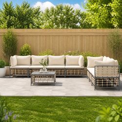Comfort and Value in This 8-Piece Garden Lounge Set