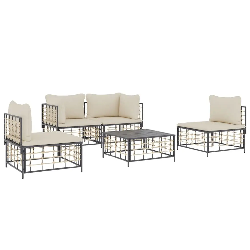 5-Piece Lounge Set for Outdoors