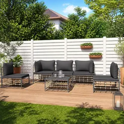 6-Piece Garden Lounge Set with Practical Comfort