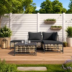 Comfortable 5 Piece Garden Lounge Set with Modular Design