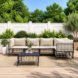 Reliable 6 Piece Garden Lounge Set with Comfort in Mind