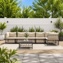Reliable 7 Piece Garden Lounge Set with Comfort