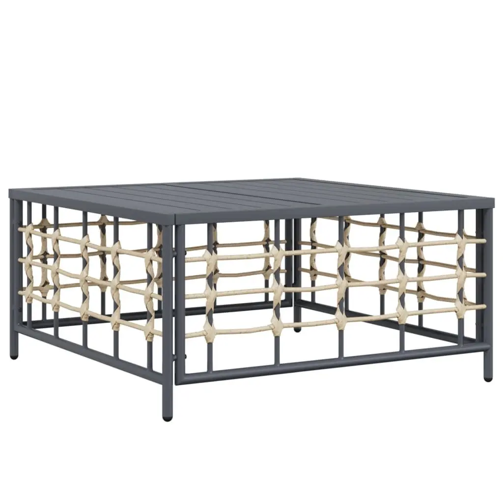 Garden Lounge Set 6 Piece Modular Seating Anthracite Poly Rattan with Cushions