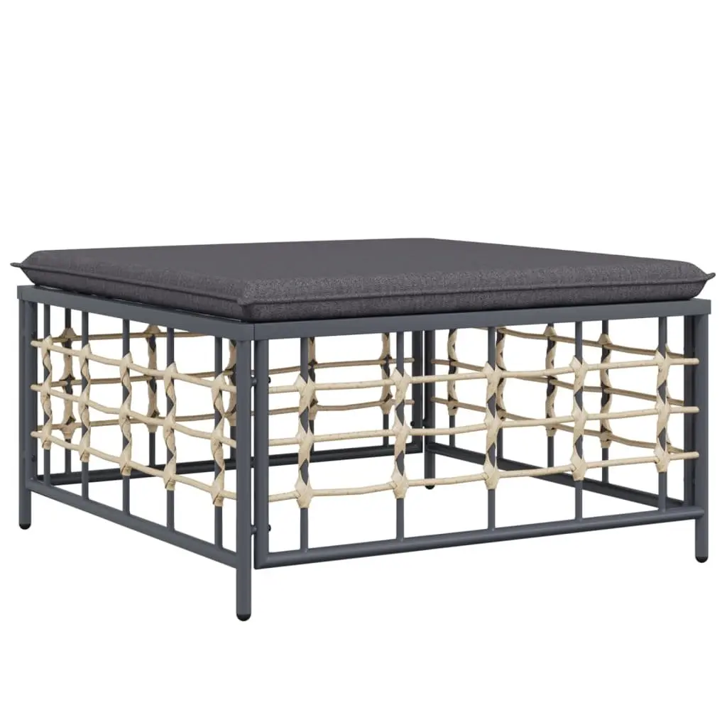 Outdoor Lounge Set Garden Seating 8 Piece Poly Rattan with Cushions Anthracite