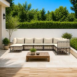 Warm and Reassuring 8 Piece Outdoor Lounge Set