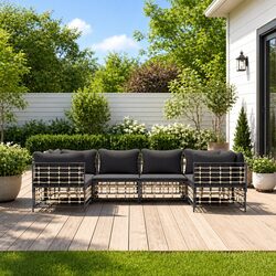Reliable 6-Piece Lounge Set for Outdoor Comfort