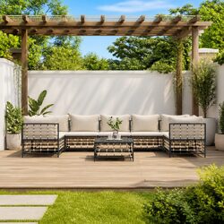 8-Piece Comfortable Garden Lounge Set in Anthracite
