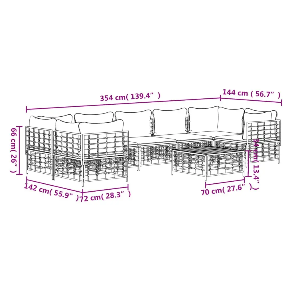 8-Piece Outdoor Lounge Set
