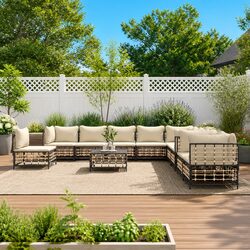 Comfortable 11-Piece Outdoor Lounge Set