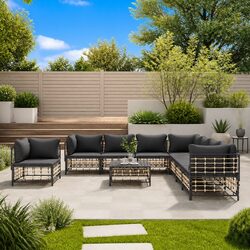 Comfortable 9-Piece Garden Lounge Set for Relaxation
