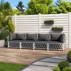 Comfortable 4-Piece Outdoor Lounge Set with Steel Frame
