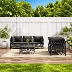 Value-Oriented 6-Piece Garden Lounge Set in Anthracite