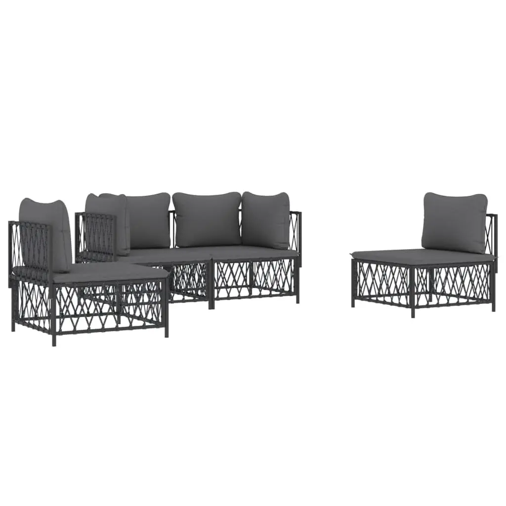 Anthracite Garden Lounge Set, 4 Pieces