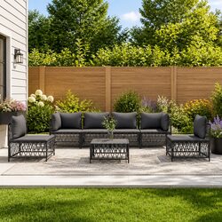 Comfortable 7 Piece Outdoor Lounge Set with Quality Cushions