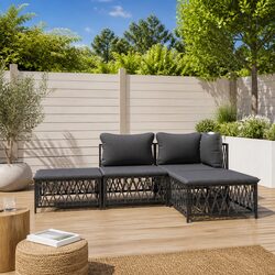 Reliable 4-Piece Lounge Set for Comfortable Outdoor Living