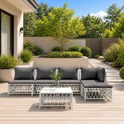 Comfortable and Versatile 6 Piece Garden Lounge Set