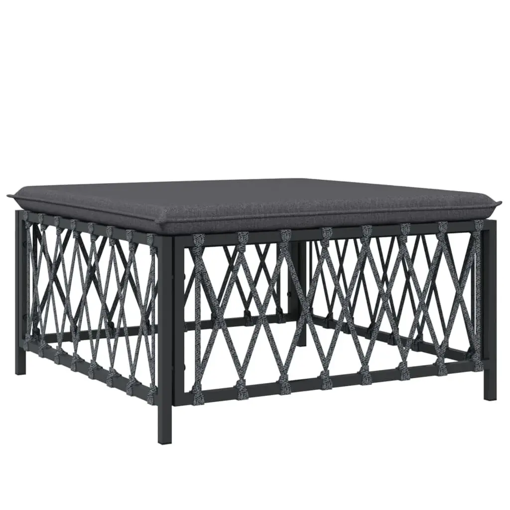 5 Piece Garden Lounge Set Modular Anthracite Steel Frame with Cushions