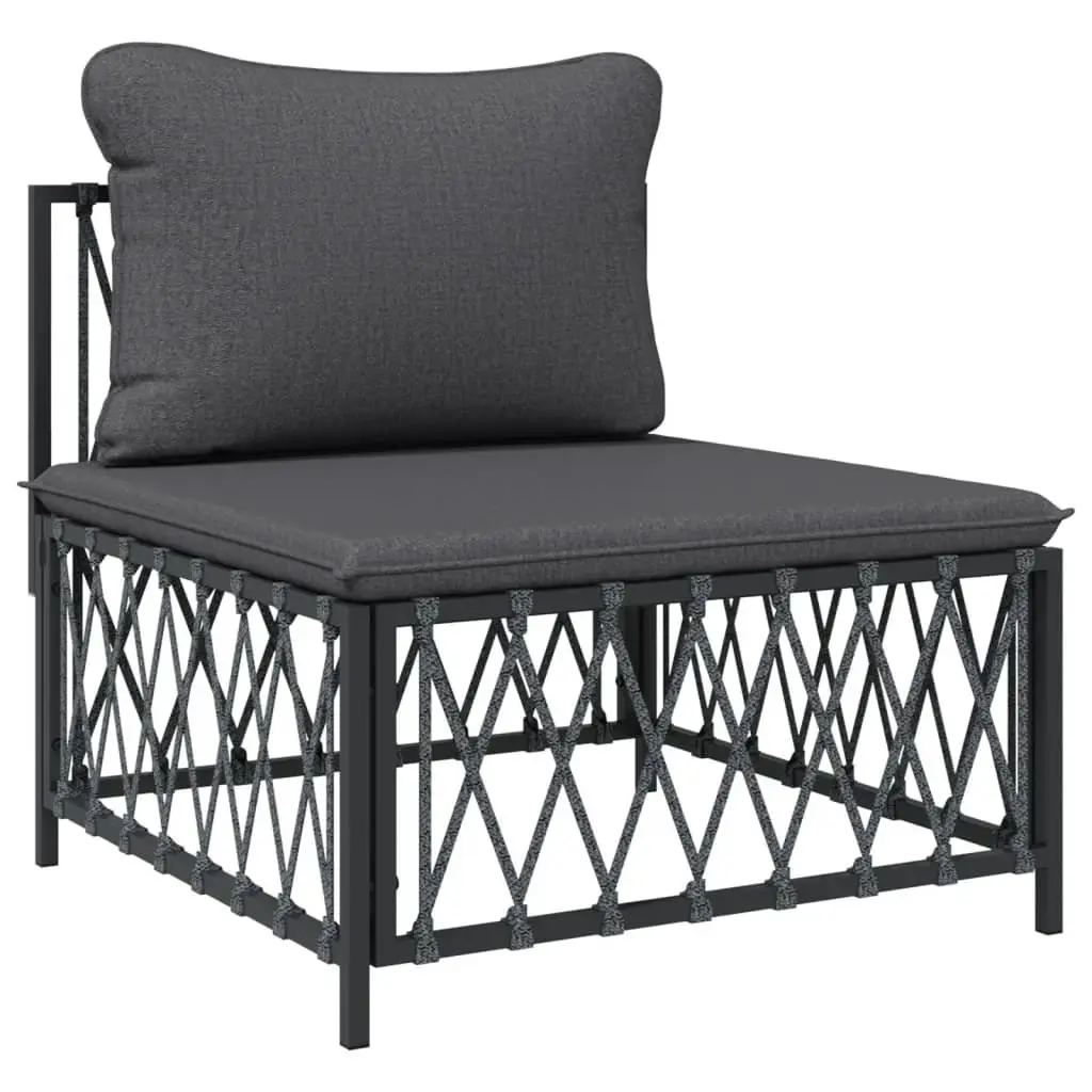 5 Piece Garden Lounge Set Outdoor Furniture Modular Sofa Anthracite