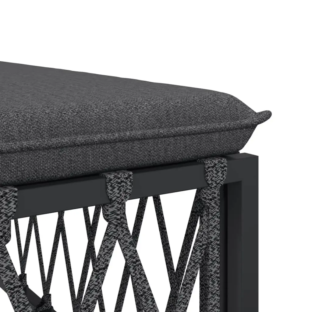 Garden Lounge Set 4 Piece Outdoor Furniture Sofa Anthracite Steel Frame Cushions