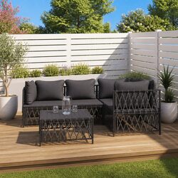 Practical 5 Piece Garden Lounge Set for Lasting Comfort