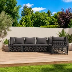 Reliable 5-Piece Lounge Set with Comfortable Cushions